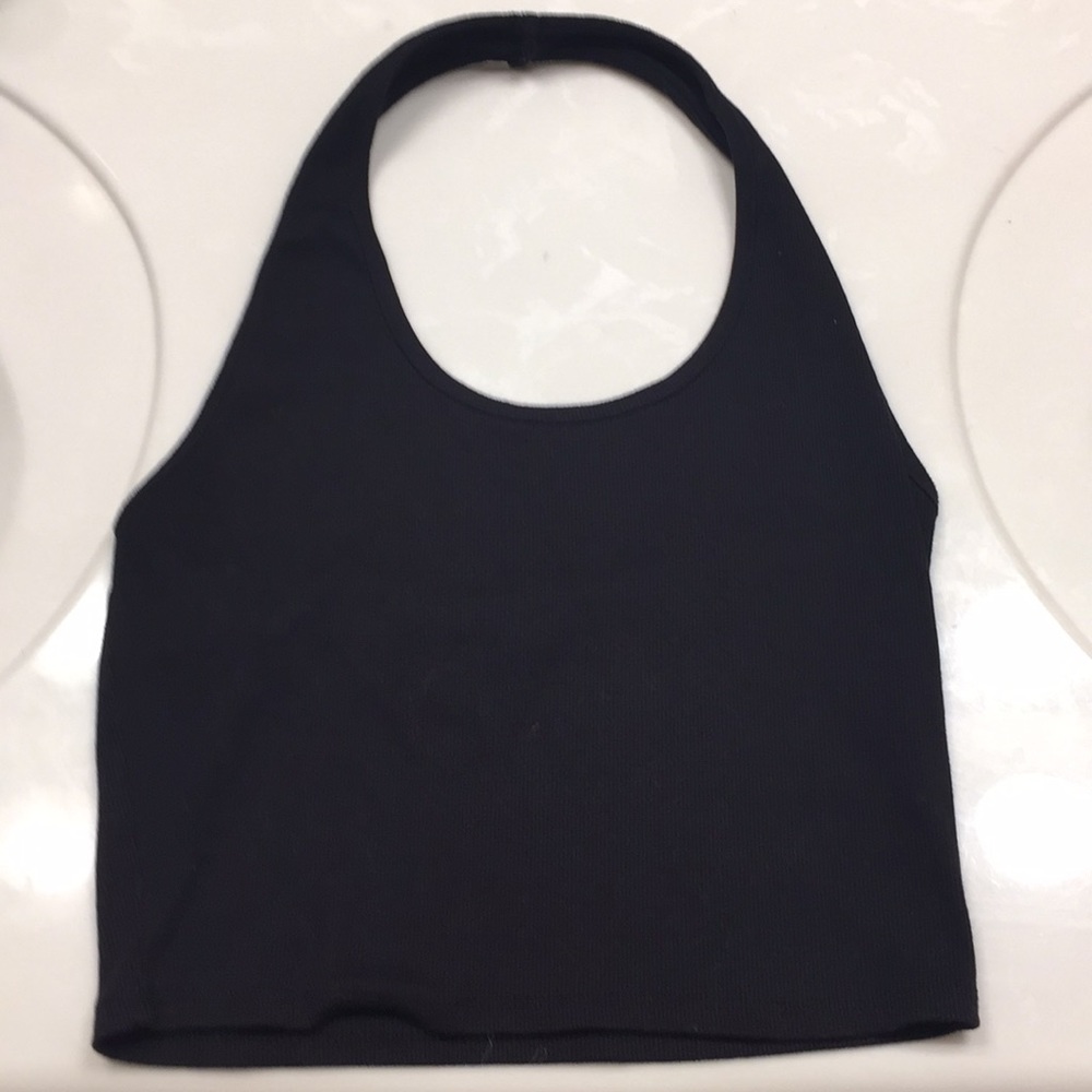 Simple Black Crop Top